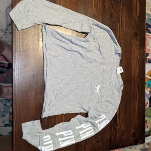 VS PINK grey long sleeve shirt